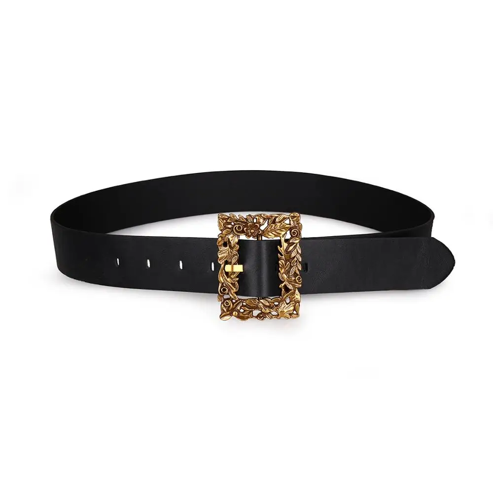 Аоко стильный роскошный золотой цветок из металла с отверстием пряжки, с поясом, праздничное платье поясной ремень