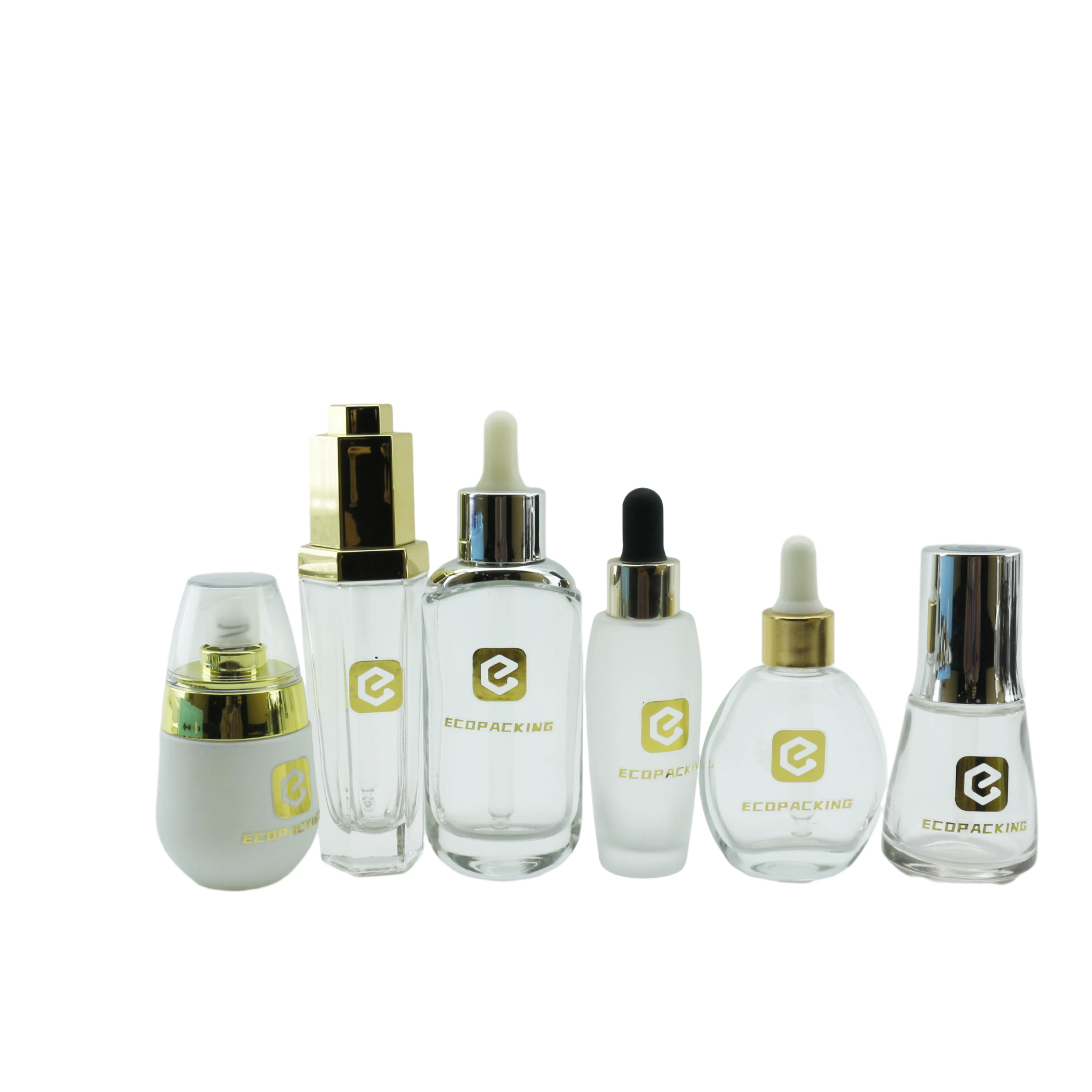 Frosted clear 1oz 30ml beauty essential oil glass bottle perfume glass dropper bottle