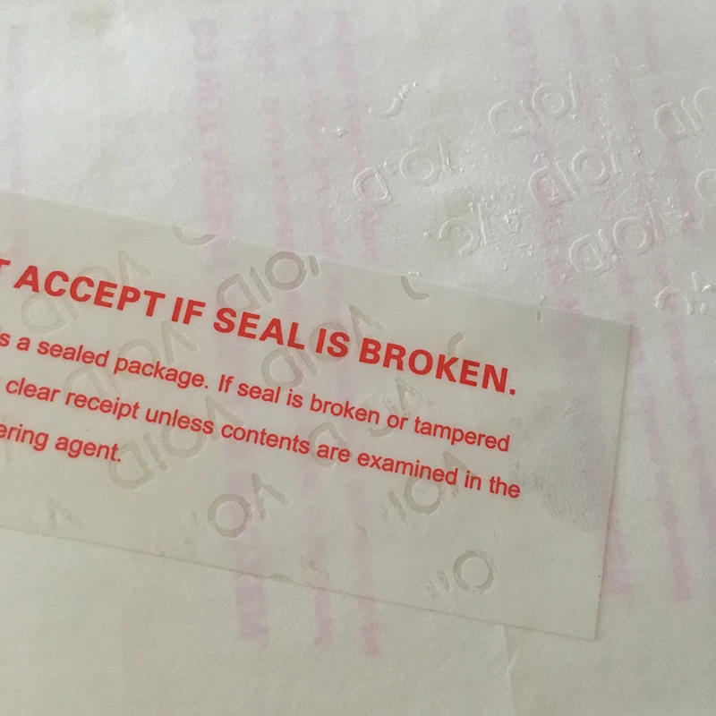 Customized anti-counterfeit  box sticker void hologram label