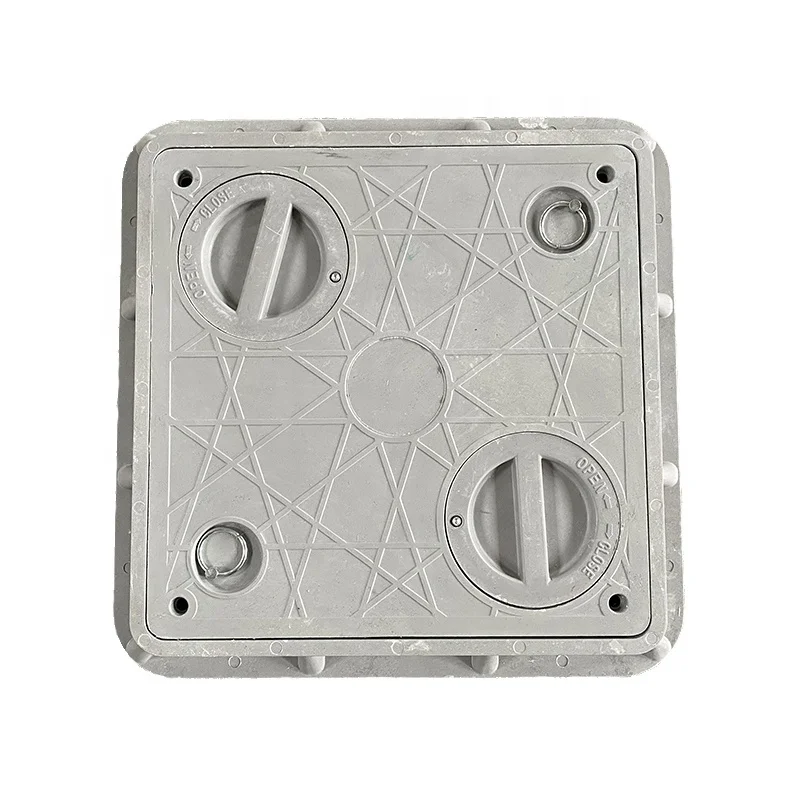 Sewer double seal gardening cast iron composite rectangular manhole cover with handle