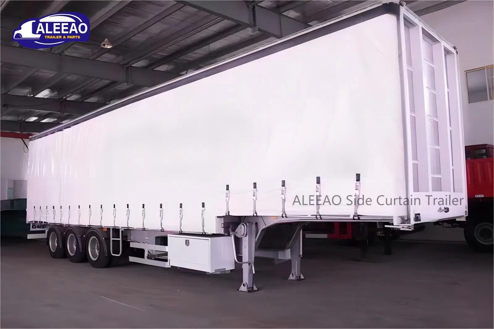 45ft 53ft cargo transport curtain side van box/ side curtain sliding semi trailer for sale