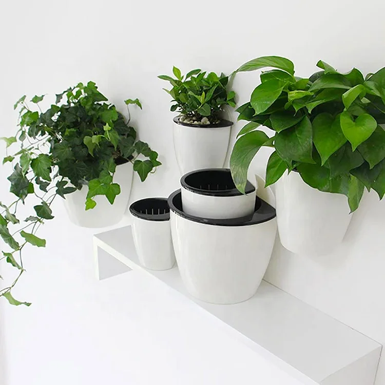 Self Watering Vertical Hanging Planters Corner Planter Wall Mounted Plant Pots Orchid Self Water Pot