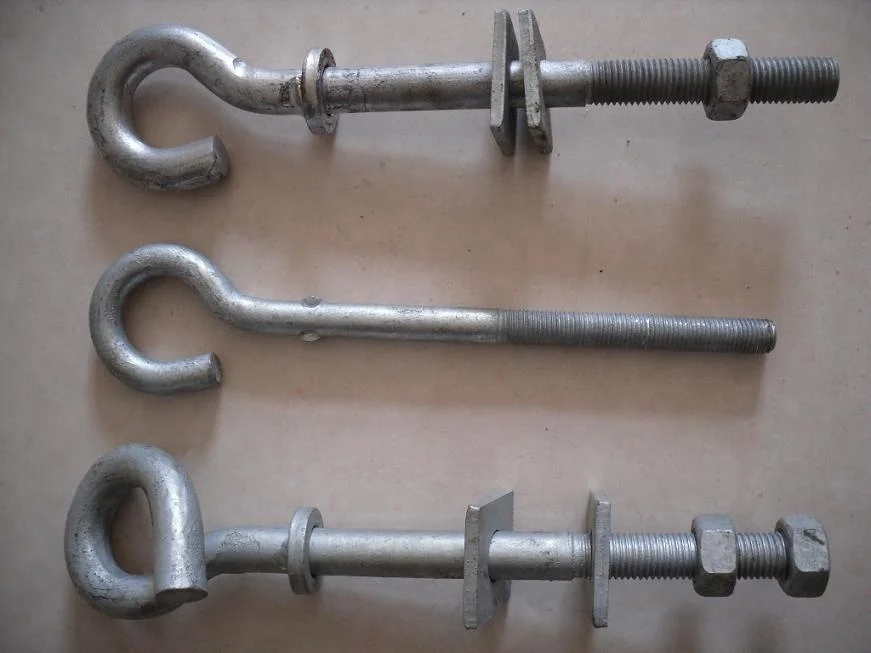 Chinese electric suspension anchor hook HDG pig tail hook