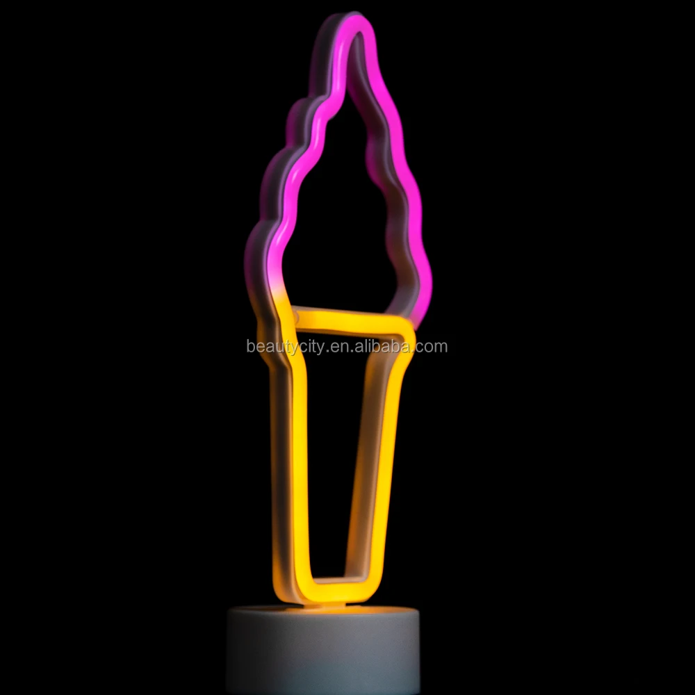 Custom Outdoor Wall Light Ice Cream Shape Led Neon Lights Night Lamp For Home Club Room Wedding Decoration Neon Sign