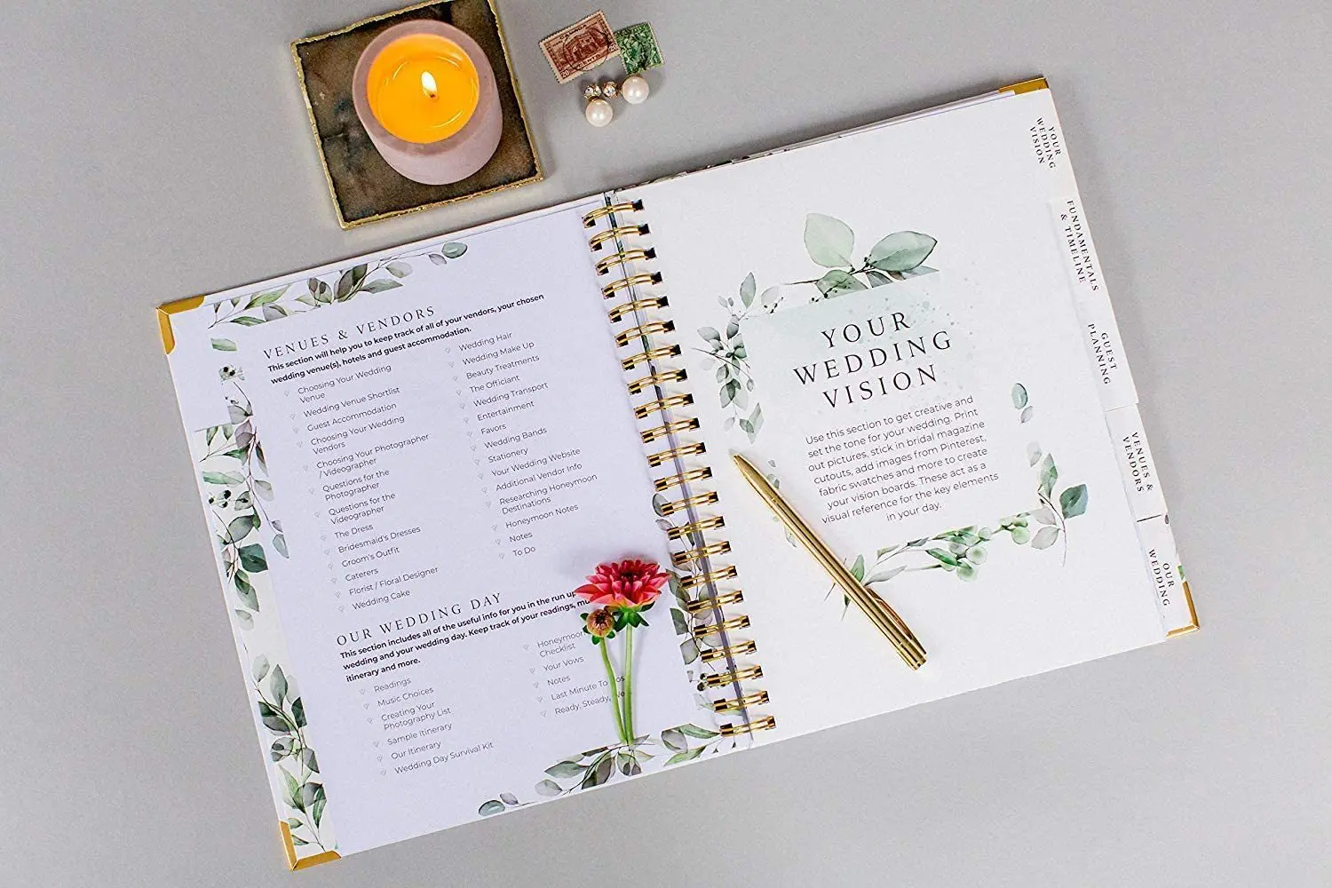 Custom A4/ A5 Diary Notebook Wedding Planner
