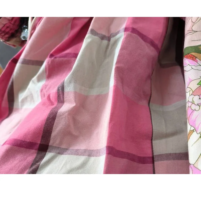 plaid fabric cotton for garment