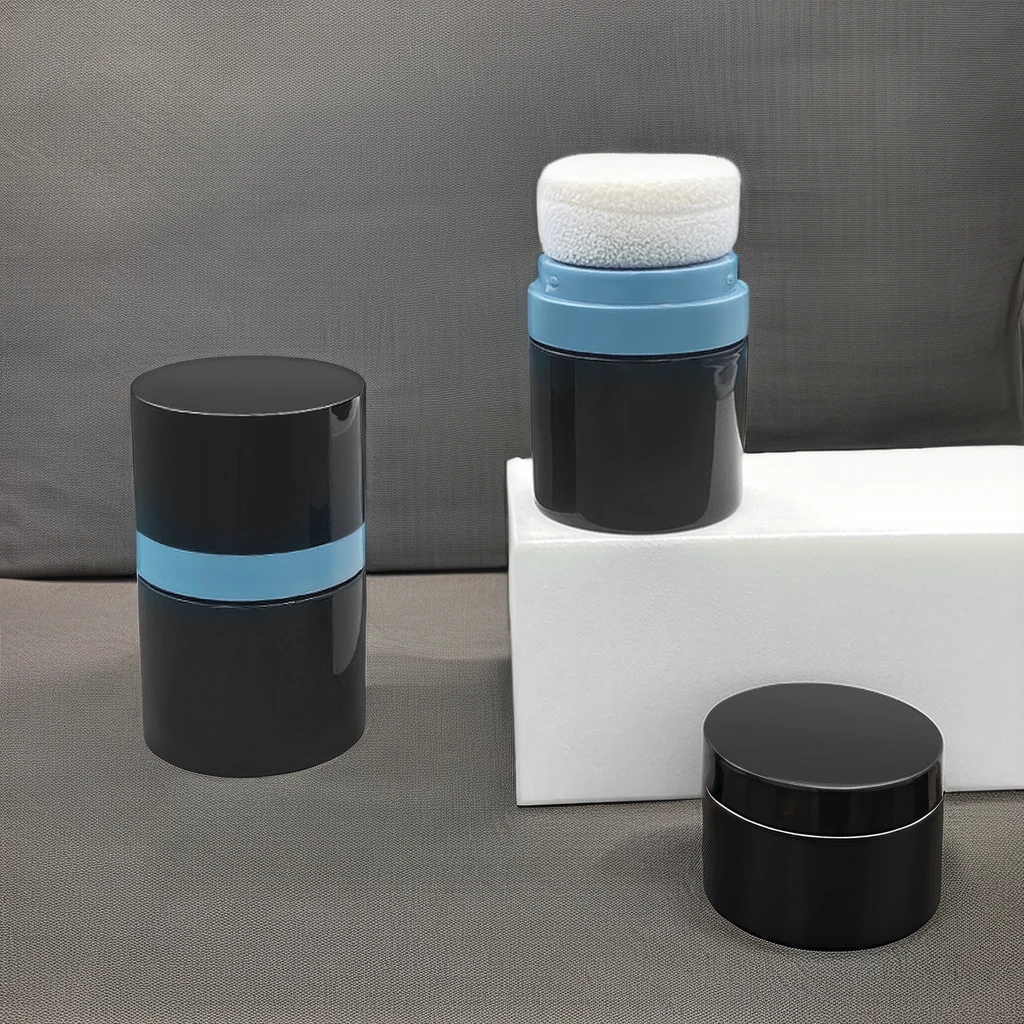 Bulk 8.5G Fluffy Powder Box Hairline Acrylic Cap Wash-Free Hair Bangs Packaging Materials for Cosmetics