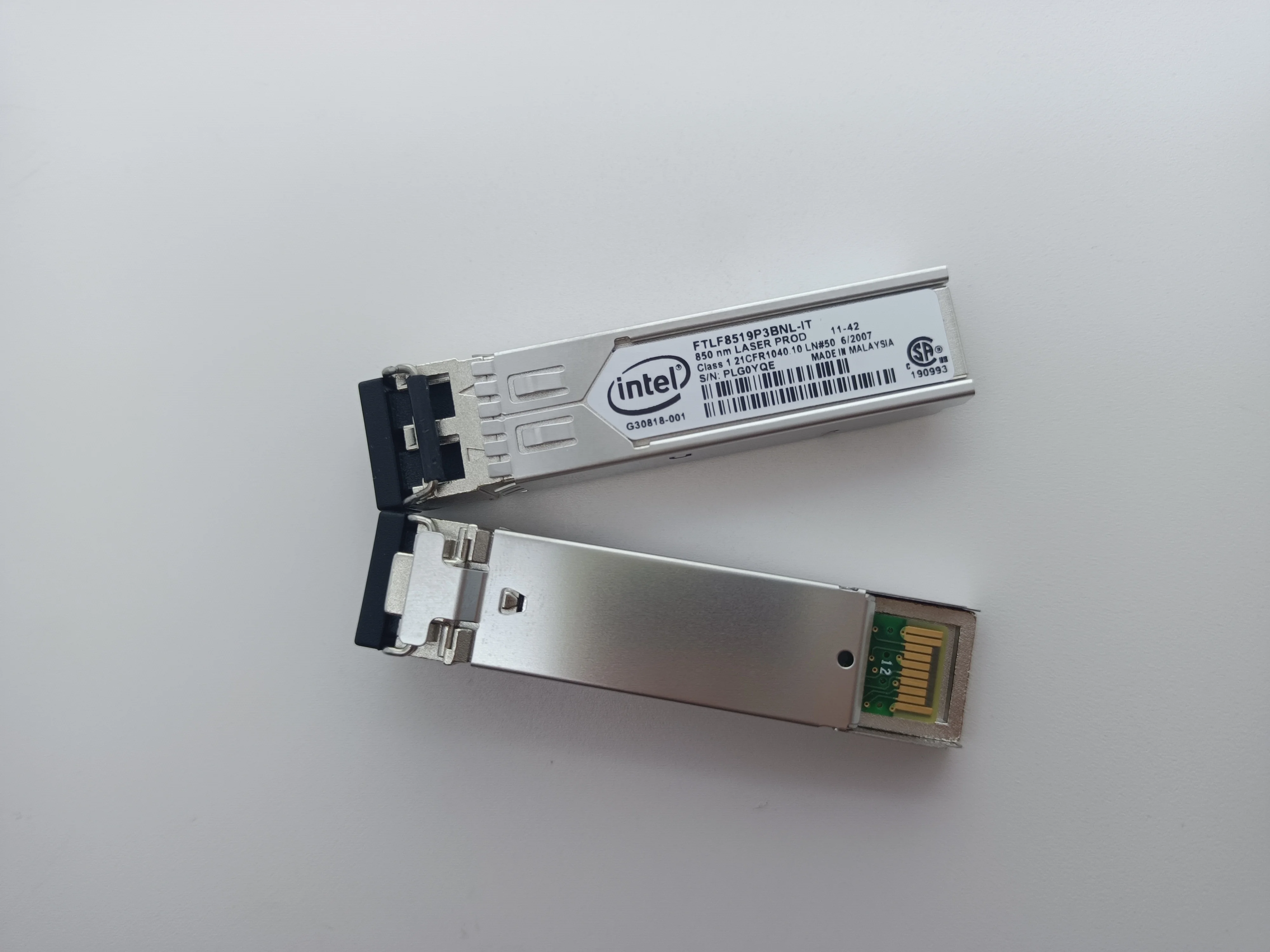 Original FTLF8519P3BNL-IT 1.25G 850nm 550m SX MM 550m gigabit ethernet nic single port sfp  i210 network interface card