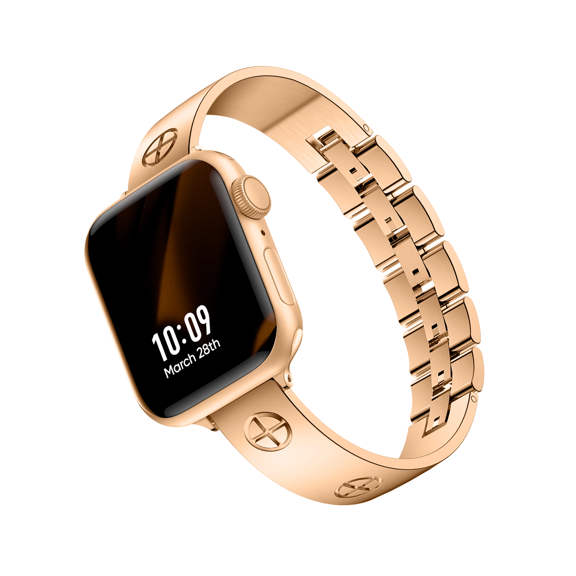 Missair Stainless Steel Metal Strap Women Dressy Bracelet Wristband Compatible with Apple Watch Band 38mm 49mm for iWatch