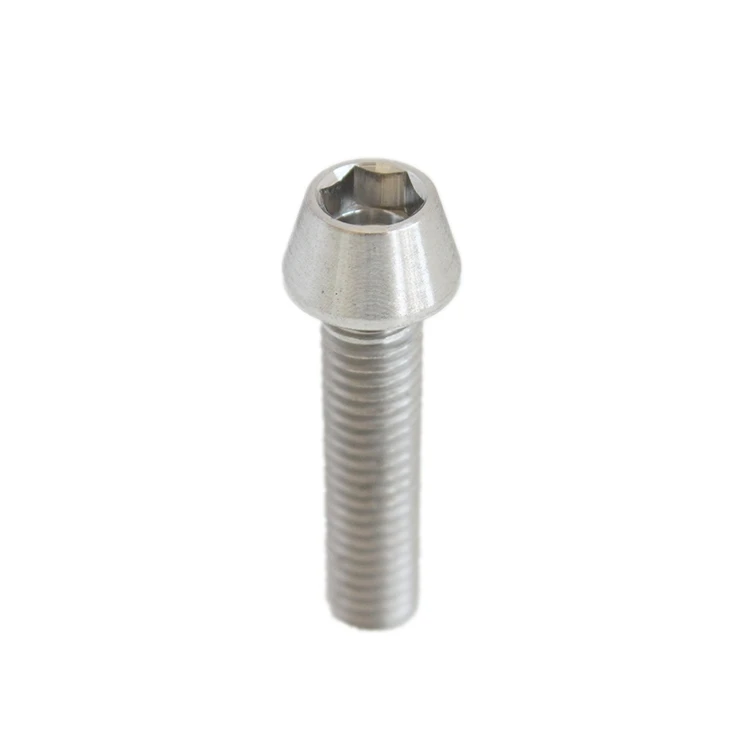 Titanium Gr5  DIN912 M5x18 hexagon socket tapered head cap Tc4 Ti-6al-4v  bolts screws for bicycle