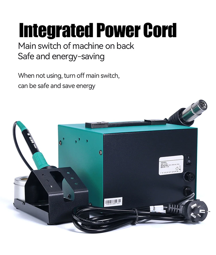 862BD+ 2 In 1 SMD BGA Rework Soldering Station Heat Air Desoldering StationMobile Phone Laptop Repair Rework Soldering Station