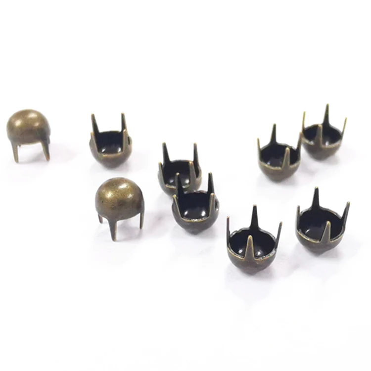 High Quality Decorative studs 4mm Four Claw Nail  rivets Metal DIY Clothing Garment Accessories