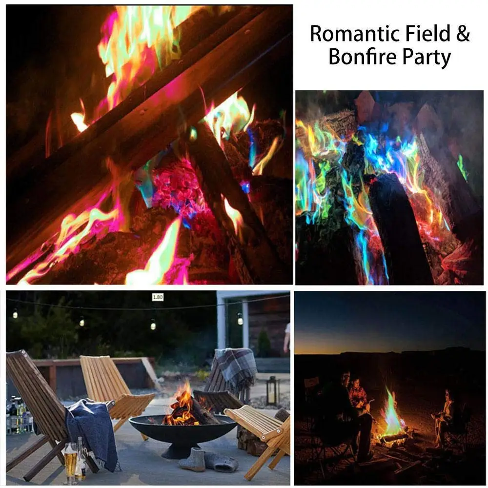 Magical ultimate Flames rainbow  fire colorant  for  Bonfire, Outdoor Fireplace