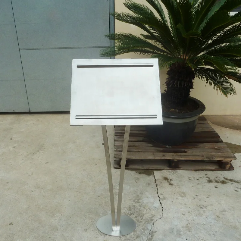 poster display steel floor standing menu board stand guide sign holders custom sheet metal product