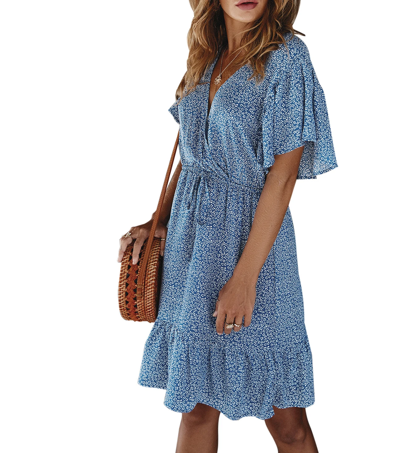 
Hot Selling Designer Sexy Ruffle Women Plus Size Ladies Fashion Female Dresses 