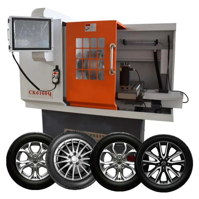 Hot Selling CNC Alloy Wheel Lathe CK6160Q Rim Surface Refurbishment