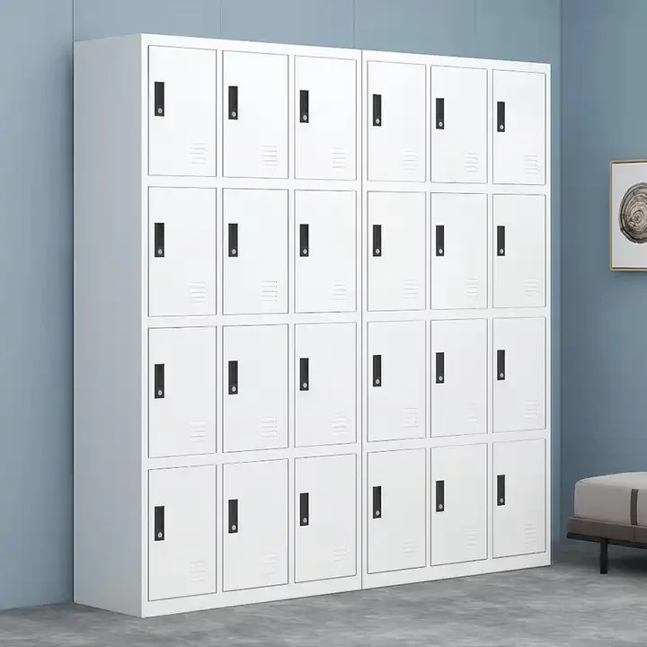12 Door Steel Lockers For School Gym Bench Locker Room Metal Lockers Room Storage Cabinet