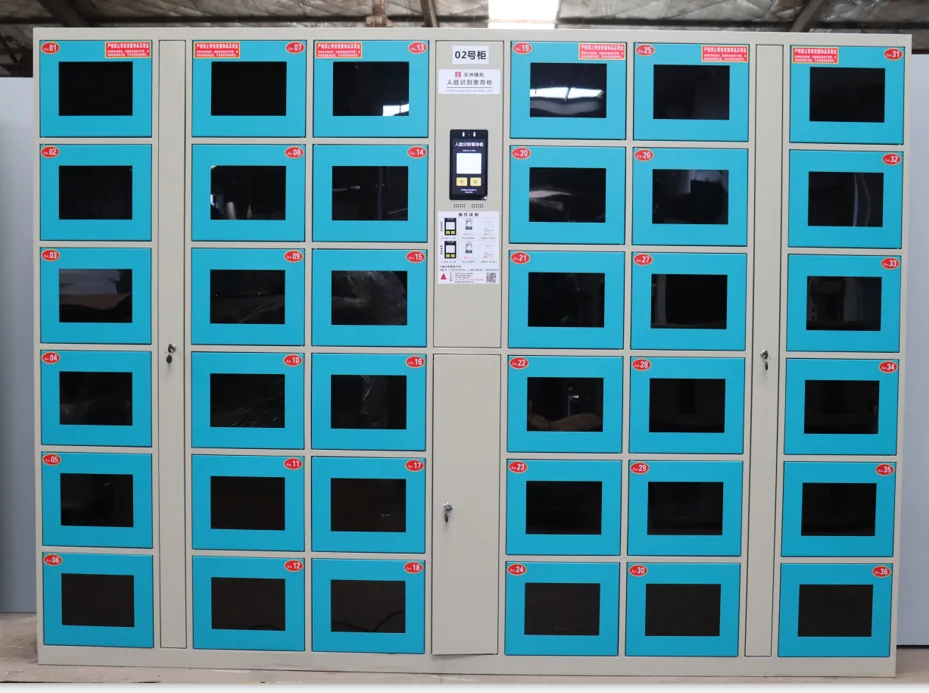 Supermarket intelligent locker with face recognition smart storage locker luggage parcel delivery locker