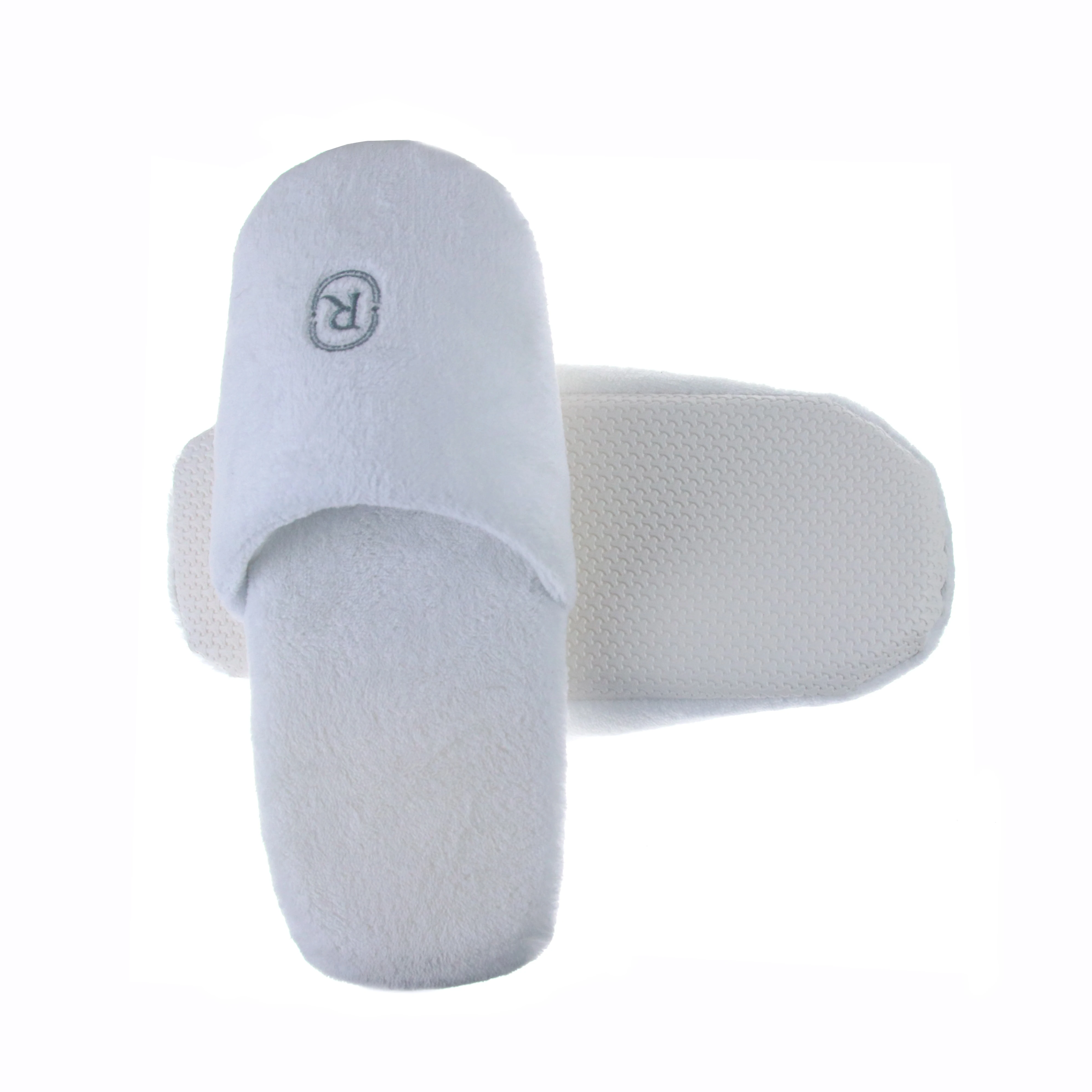 High Quality White Coral Fleece Hotel Slippers Good Price Custom Logo Hotel Disposable Slippers