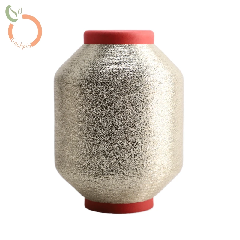 Manufacturers direct supply 75D gold MH type metallic yarn flat pipe variable weight