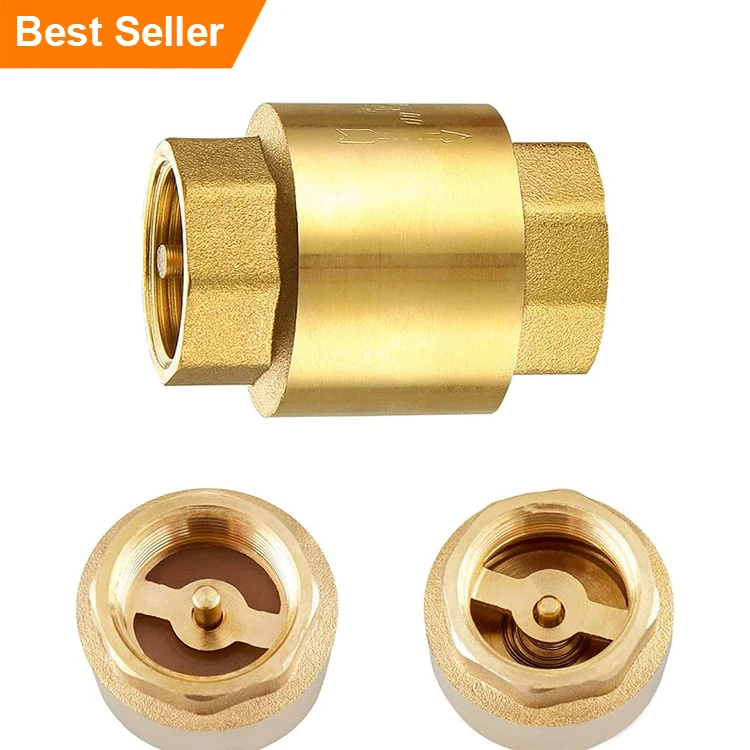 IFAN OEM Yellow Spring Vertical Filter Brass Check Valve Foot Valve Brass Cooper Check Valve For Pump
