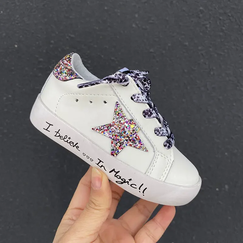 ABCKIDS Dirty Children Star Shoe Wholesale GG Custom Boys Kids Casual Sneakers Rubber Designer Leather Sport Shoes for Kids Girl