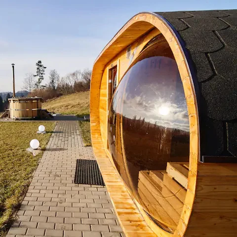 Customizable Size luxury Wood Stove Sauna Outdoor Wet Steam 1-6 Person Sauna Hous