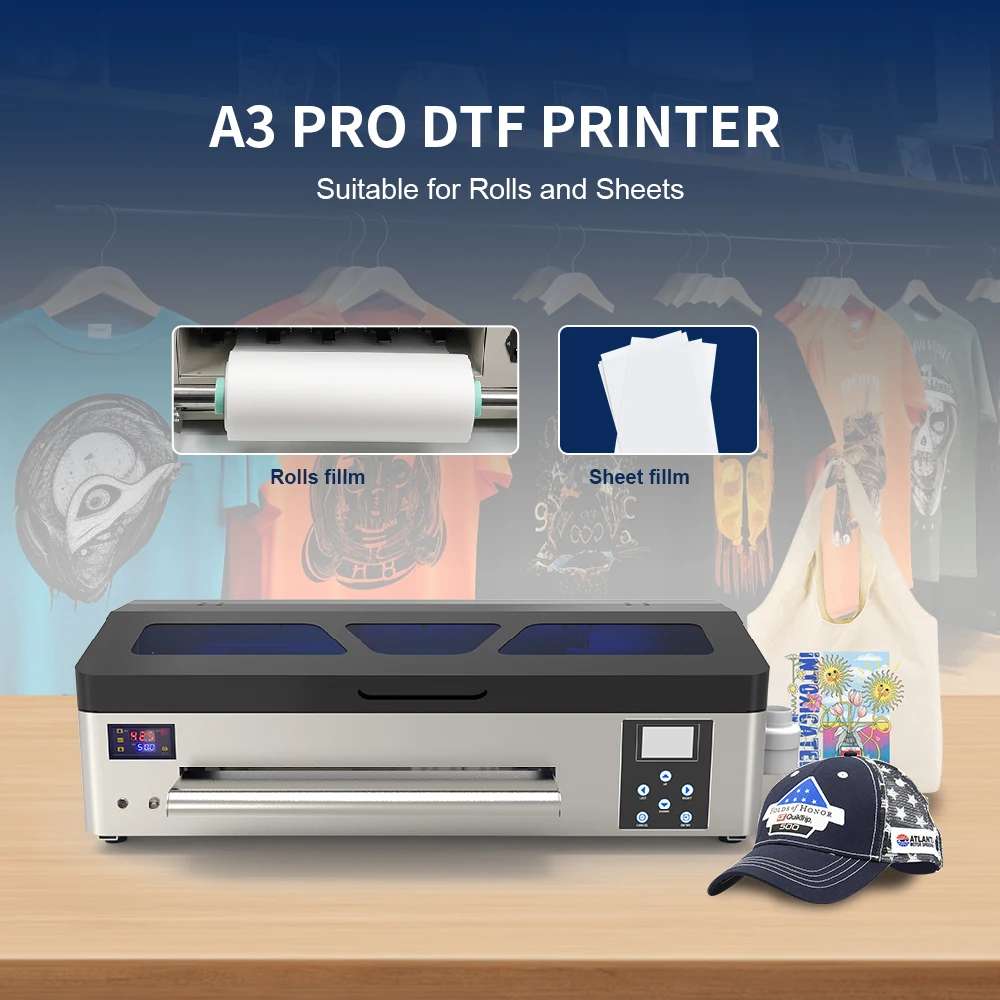 Erasmart A3 size Dual XP600 print heads A3 Pro Max Digital Machine printers for small business clothes prints