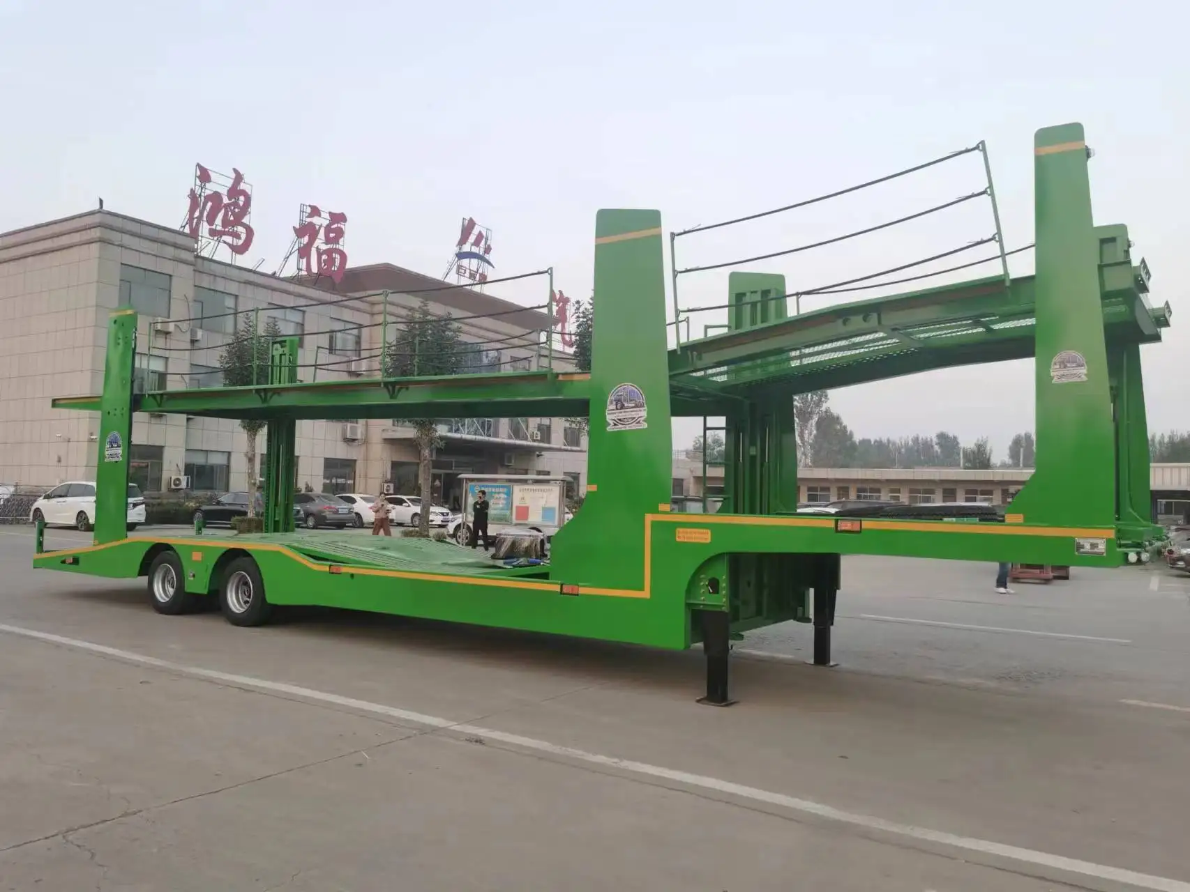 Hot Selling Customized Mini Steel Car Trailer Galvanized Cargo Semi-Trailer for Cars