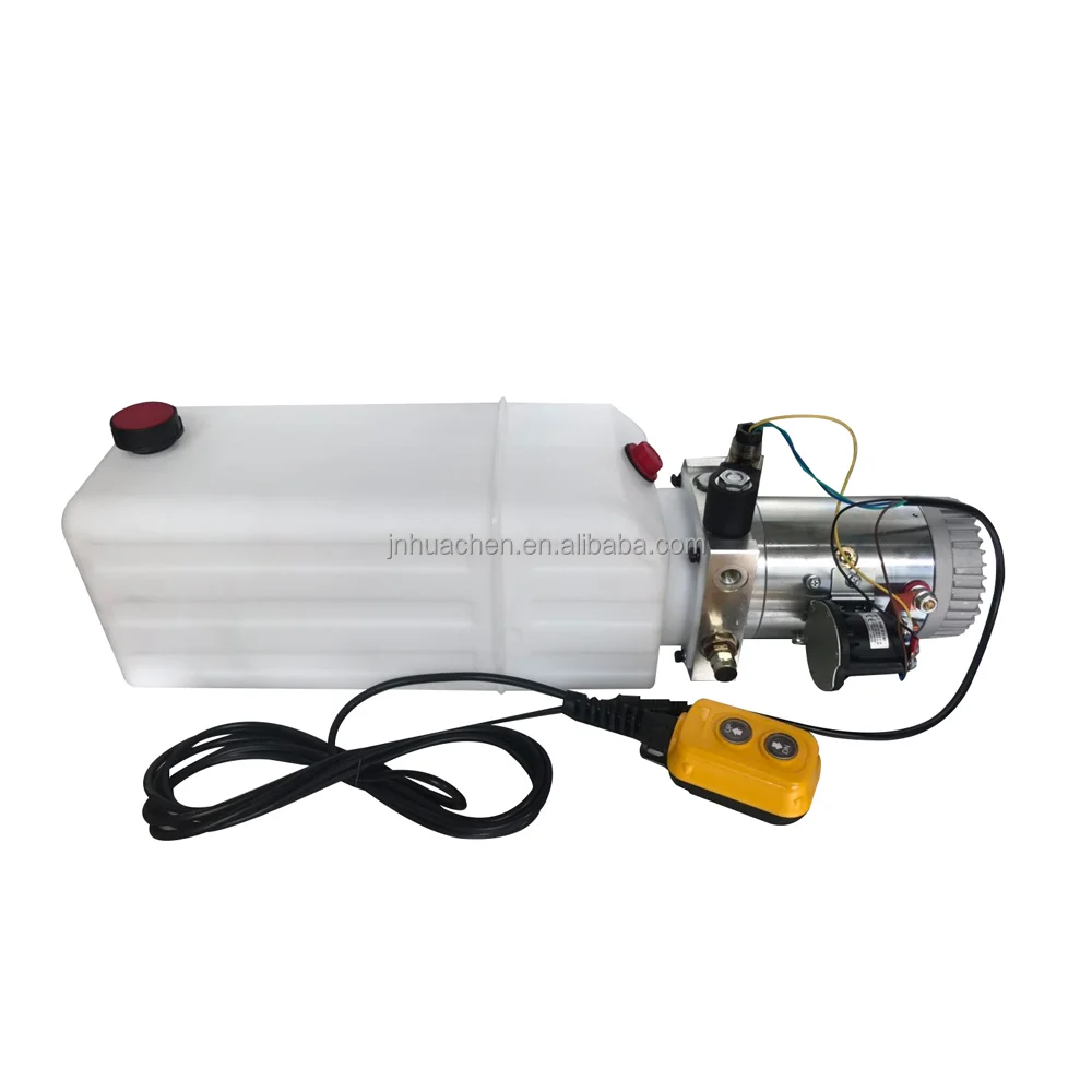 Compact Hydraulic Power Unit for Material Handling 12V DC 2000 PSI 15L Reservoir for Construction and Mining