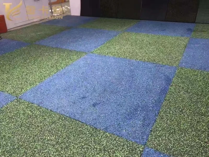 Elastic Weight Lifting Gym Rubber Flooring Tiles Gym Rubber Floor Mat With EPDM Granules