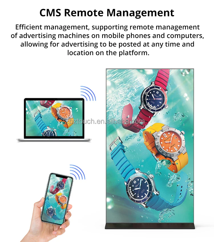 Factory Price Original 55 75 85 100 inch CMS software remote control Indoor Outdoor Lcd Digital Signage With A Grade Panel