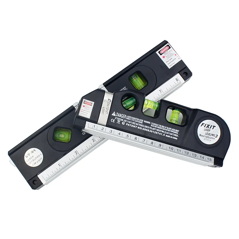 Multipurpose Level Ruler Flooring Level Aligner Horizontal Vertical Measure Standard Metric Ruler Tape Ruler Laser Level