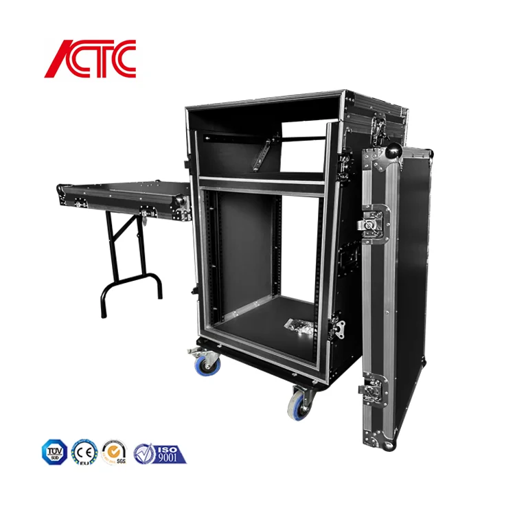 16U Rack Flight Case for Amplifiers/ Audio Equipment with Caster Board