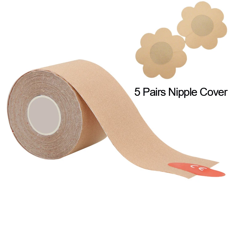 Waterproof Backless Adhesive Silicone Breast Tape For All Cups Push Up Bra DIY Uplift Boob Tape