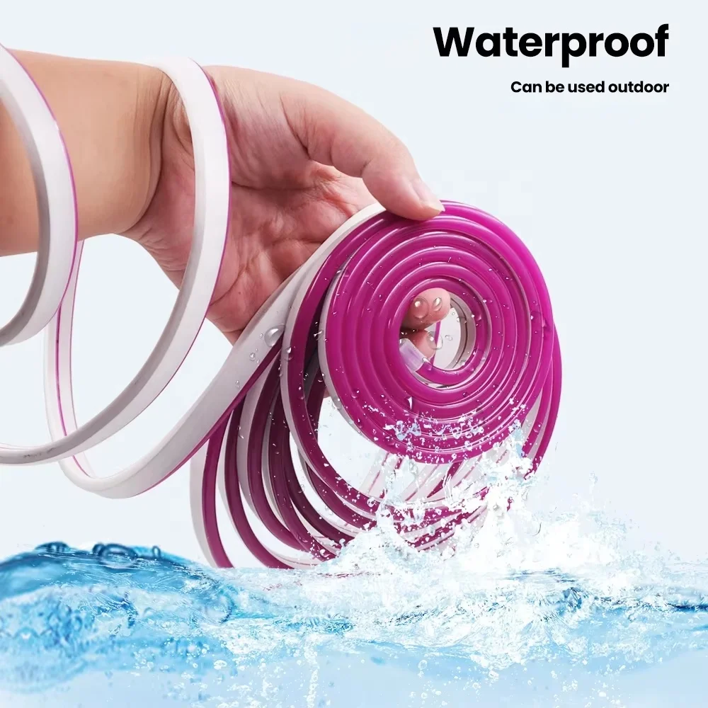 OEM Flex RGB Strip Light Luminous Effect Stripe Cutting Waterproof Signs Lamp Roll 12V Flexible Rope Tube Garden LED Neon Lights