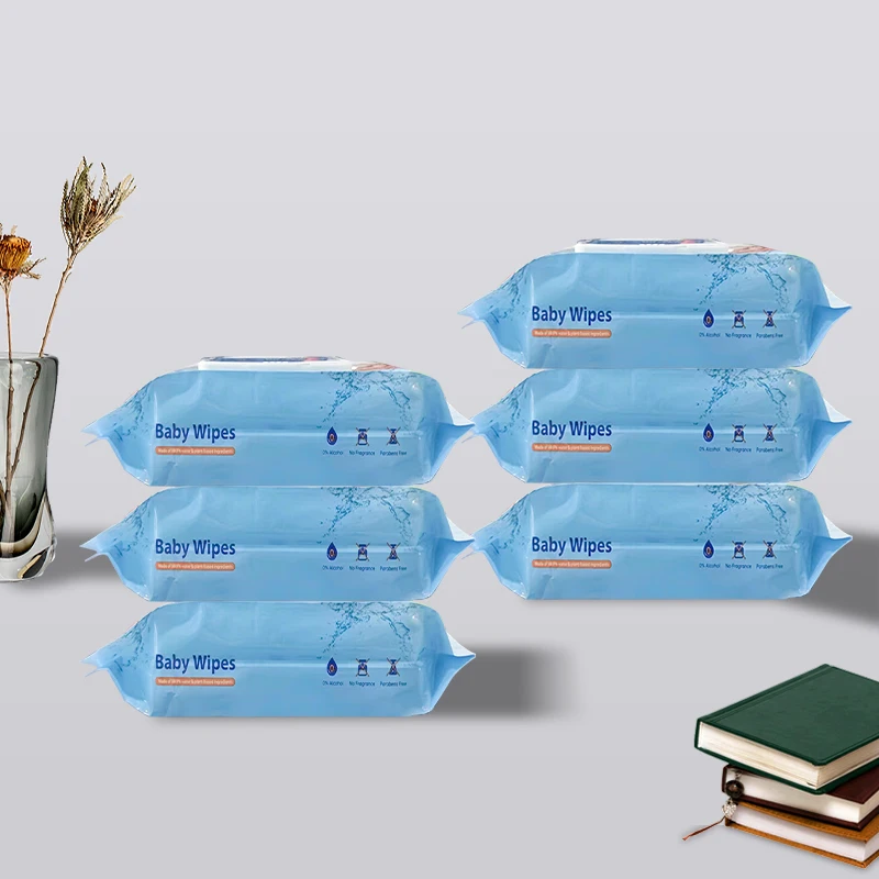 2023 Natural Organic Baby Wipes Biodegradable Water  Baby Sensitive Skin Wet Wipe Baby Wipes Wholesale