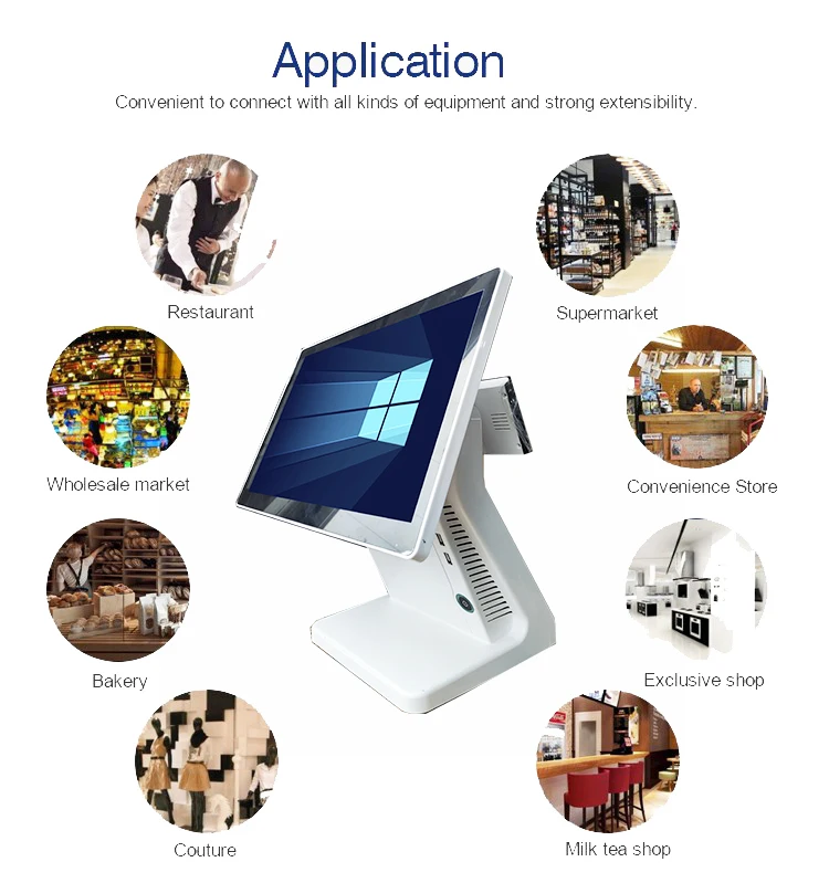 Touch Screen POS Cash Register POS Cash Register System Terminal Touch All-in-one POS