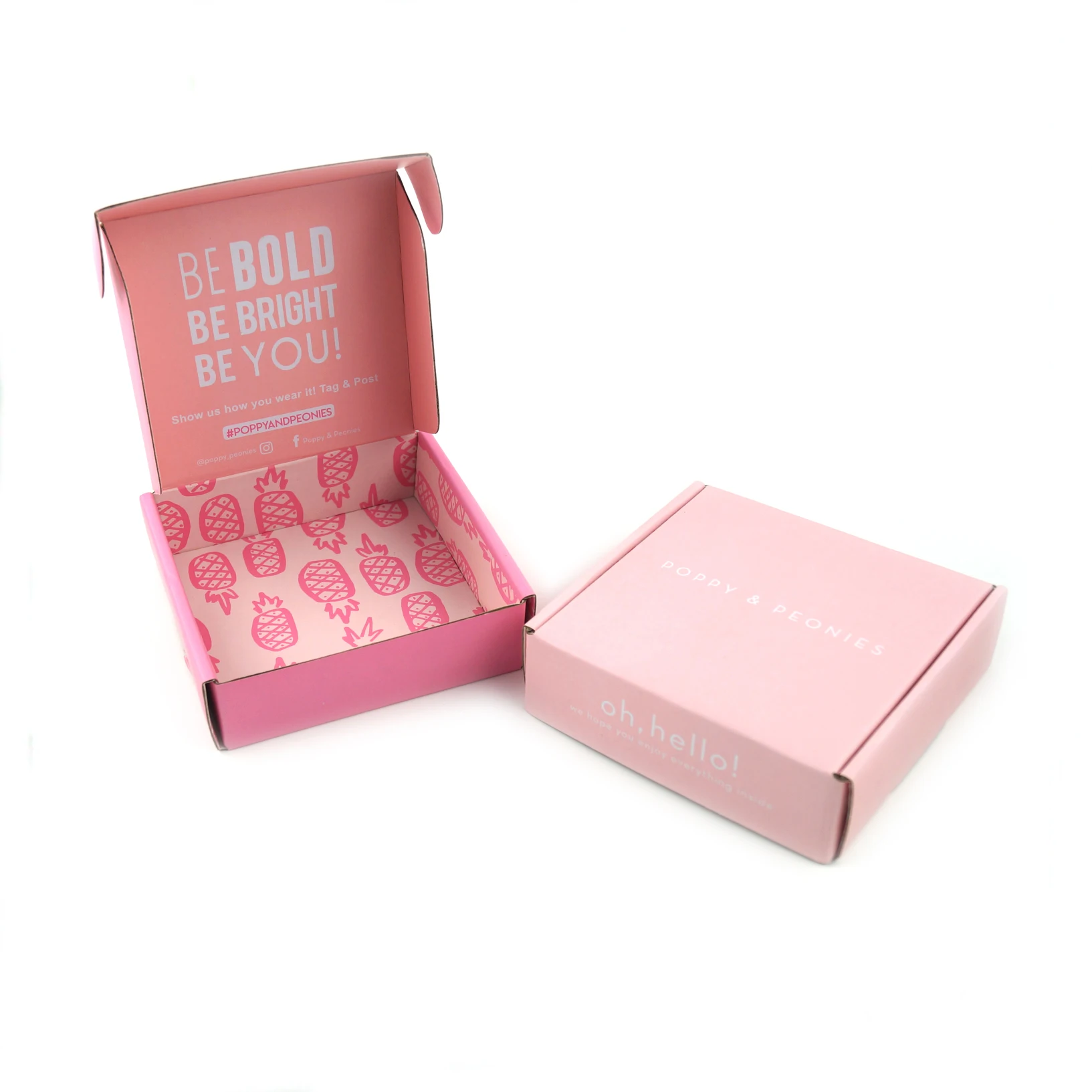 Recycled beauty cosmetics packaging mail box mailer shipping boxes with custom logo