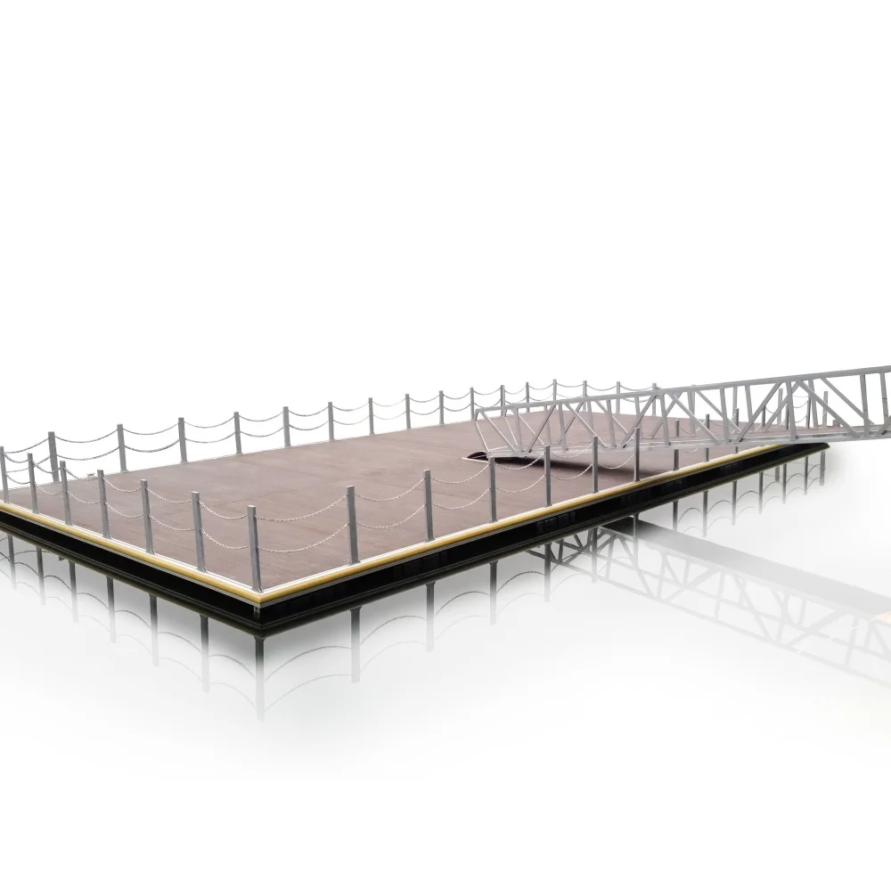 shore ramp Floating bridge aluminum floating pontoon Boat Gangway