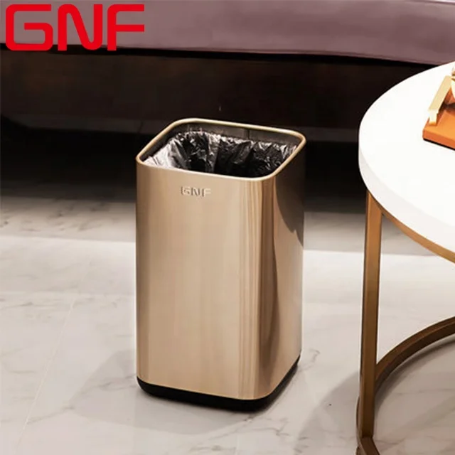 GNF hotel stainless steel room trash can toilet indoor garbage bin  home SUS 410  kitchen  metal trash can