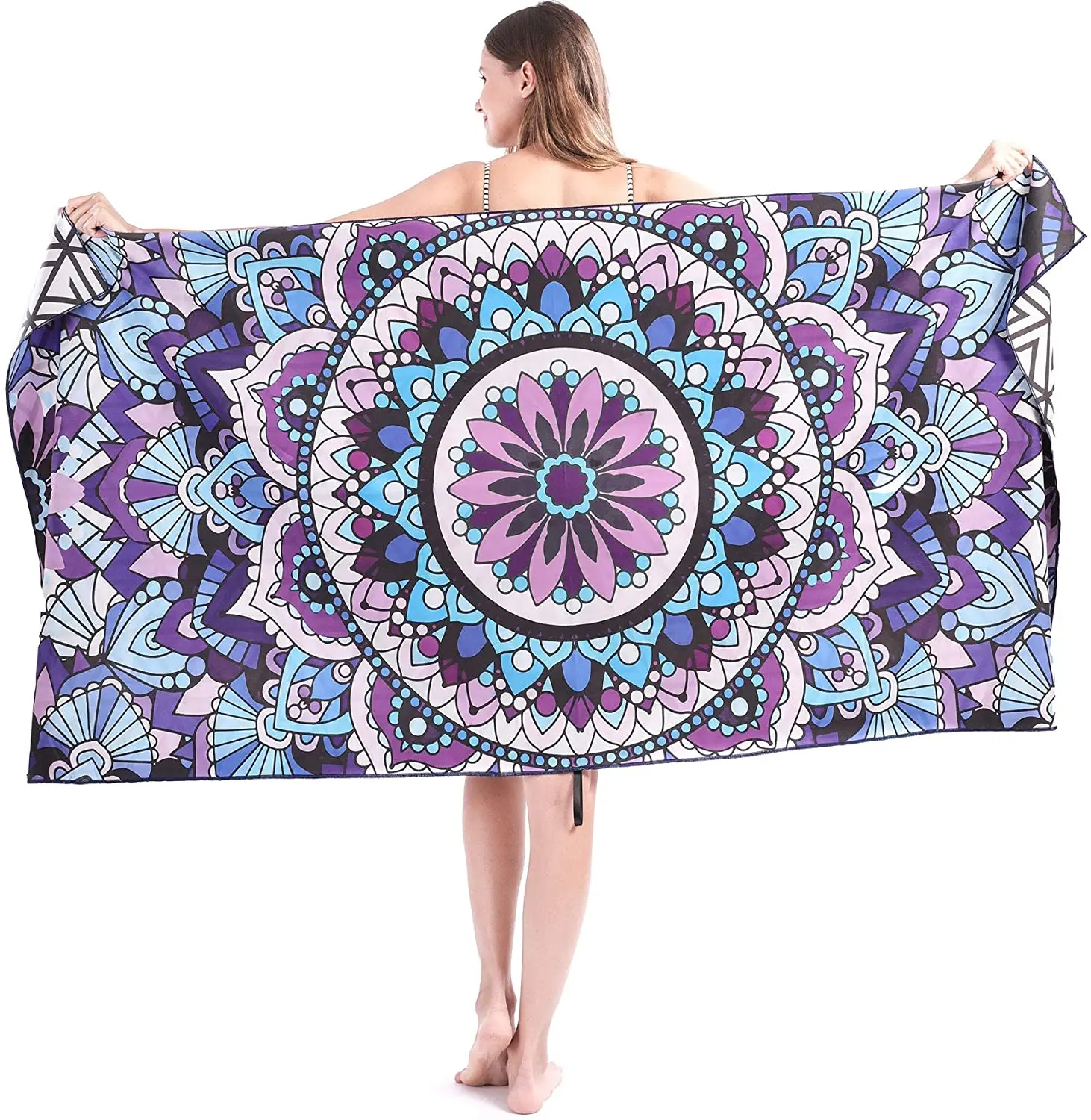 Китайское производство цифровая печать замша микрофибра пляжное полотенце с