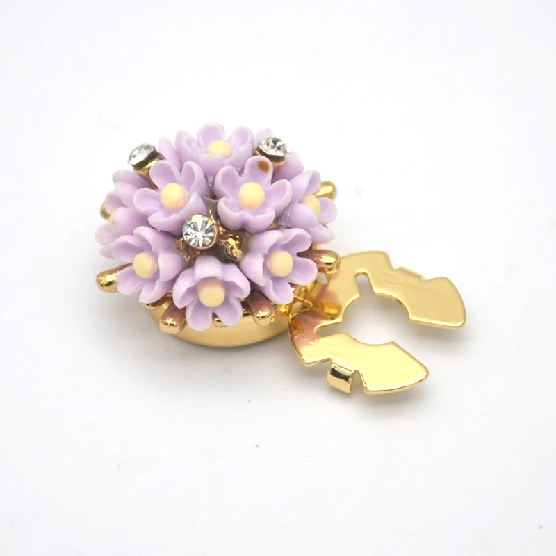 Removable crystal rhinestone button covers clip for Dress Shirt