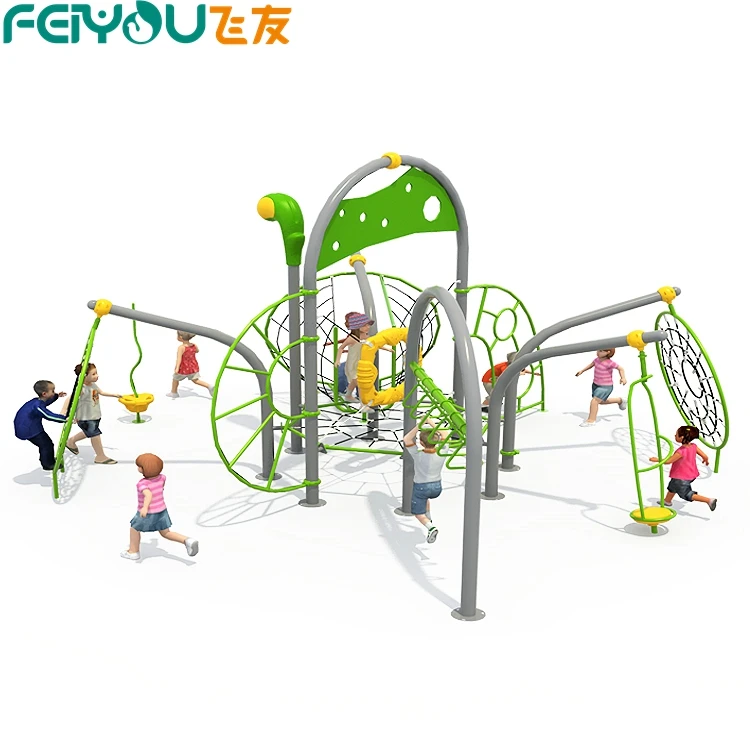 Adventure Outdoor Playground Rope Ninja Warrior Obstacle Course Fitness Equipment  For Kids