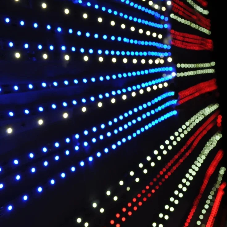 Factory hot sale programmable RGBW DMX512 amusement park permanent christmas pixel led point lights Led Point Lights