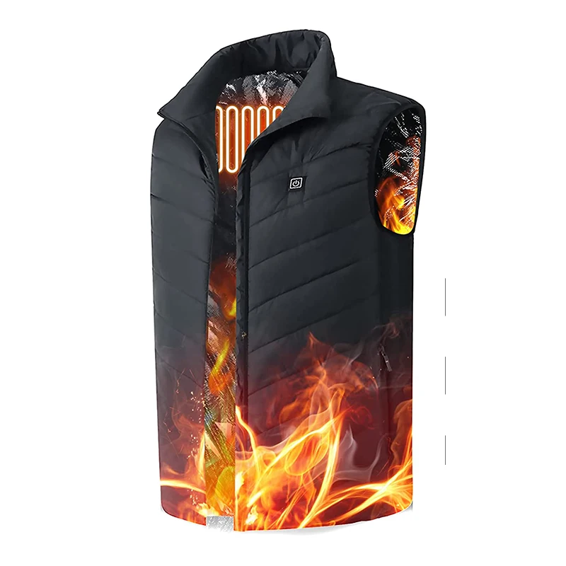 2 4 9 Heating Areas Pads Gilet Sans Manches Chauffant Gilet Chauffant XXXXL Grande Taille Elektrisch Verwarmd Vest Heated Vest