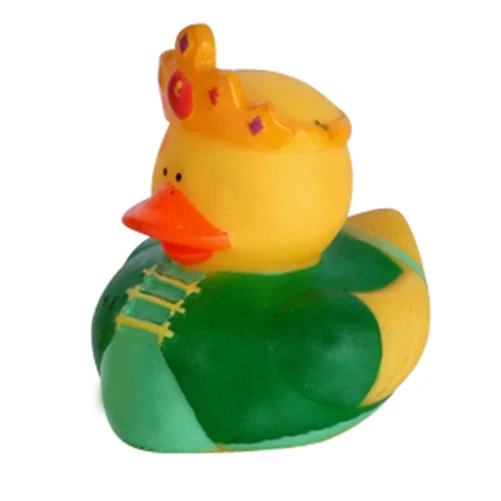 Custom PVC Yellow Crowned Duck Baby Floating Bath Toy