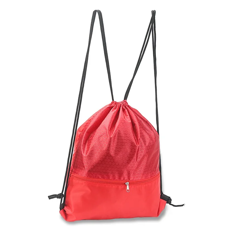 Promotional Custom Logo Polyester Drawstring Backpack Bag Oxford Sports Gym String Bag