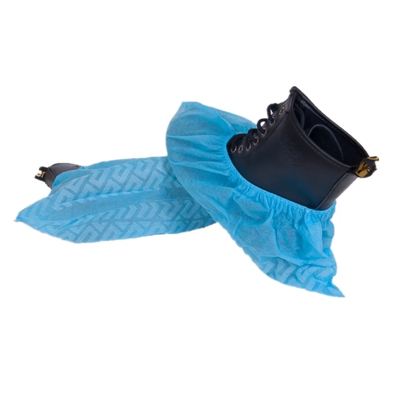 Surgical Medical Standards Disposable Plastic Material Waterproof PE Shoe Covers Laboratory Hospital