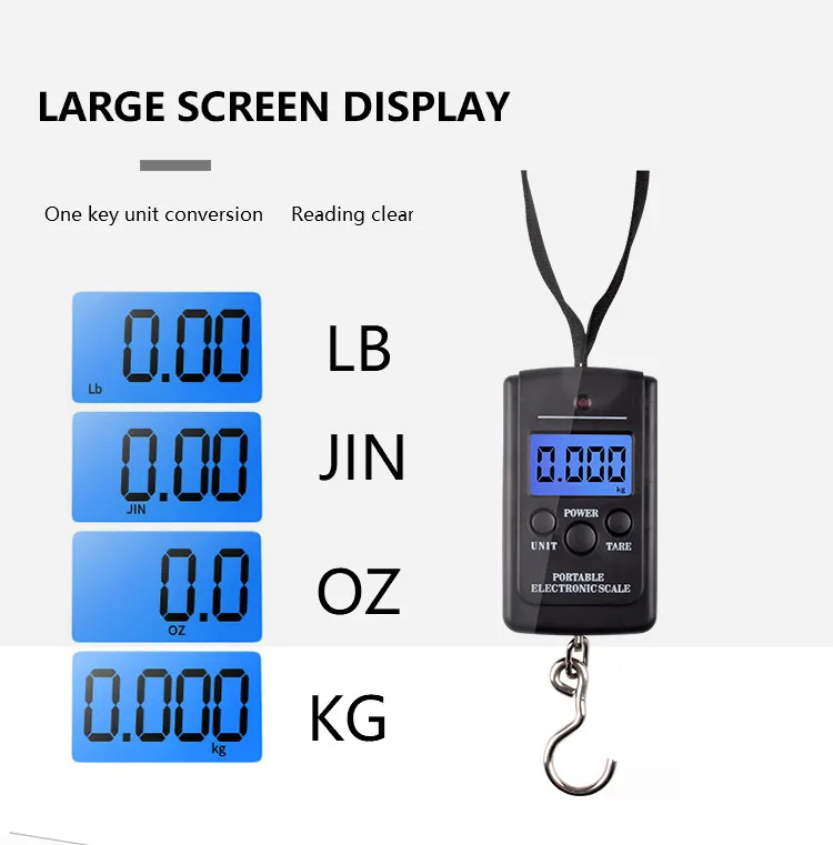 Clearance price Portable 40kg 10g Electronic Scale Hanging Fishing Luggage Digital Pocket Weight Hook Scale Worldwide Store